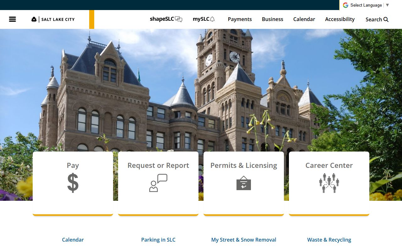 Salt Lake City government site for Salt Lake County records