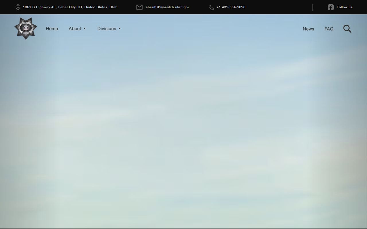 Wasatch County Sheriff website for busted mugshots and arrest records